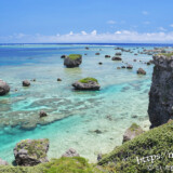 東平安名崎の断崖と青い海