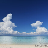 新城海岸に現れた入道雲