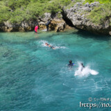 帰りは岩場をよじ登って…