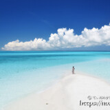 干潮時に現れる砂の道