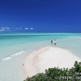 干潮時に現れる砂の道