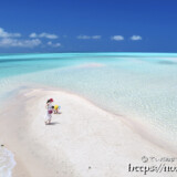 干潮時に現れる砂の道