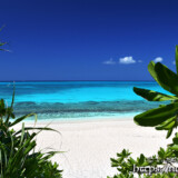 小道の先の青い海-長間浜-