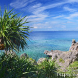 断崖の途中から見る海--サバウツガー