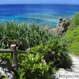 断崖の途中から見る海--サバウツガー