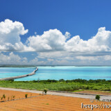 伊良部ブルーの海と伊良部大橋