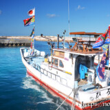 大漁旗を飾った漁船（2017年の正月撮影）