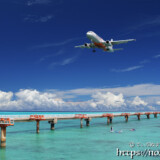 着陸体制の飛行機とSUP-下地島17END-