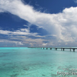 下地島17ENDの青い海と雲