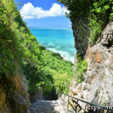 パチャの石段から見る海