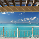 東屋から眺める青い海-トゥリバー