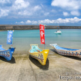 ハーリーのサバニ-伊良部島海神祭