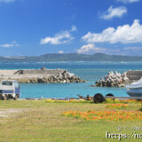 のどかな大神漁港の風景-大神島