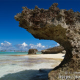 来間島猫の舌ビーチの奇岩