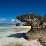 来間島猫の舌ビーチの奇岩