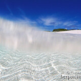 輝く波紋と青空-来間島猫の舌ビーチ