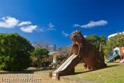 宮古島「盛加越公園」のシーサー