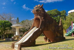 宮古島「盛加越公園」のシーサー