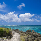 珊瑚礁の海と遊歩道-インギャーマリンガーデン