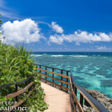 珊瑚礁の海と海岸線-インギャーマリンガーデン