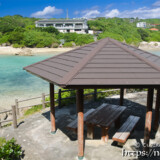 入江に面した東屋-インギャーマリンガーデン