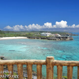 螺旋階段から見る青い海-狩俣の展望台（※現在は撤去されています）