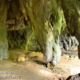 柱のように地面までのびた鍾乳石-成川ガー