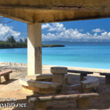 東家から見る青い海-パイナガマビーチ