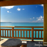 東家から見る青い海-荷川取漁港