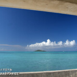 東家から見る海と大神島-島尻漁港