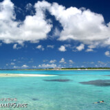 パチャビーチの青い海