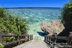 シンビジの青い海へ続く階段-伊良部島