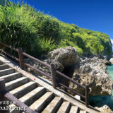 青い海と海に続く階段-伊良部島シンビジ