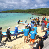【ムトゥ対抗第2レース】マイヌヤームトゥと前里ムトゥの漕ぎ手たち-池間島海神祭