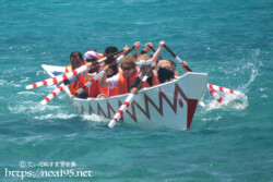 【職域対抗第6レース】渾身の櫂さばき-池間島海神祭