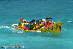 【職域対抗第7レース】青い海を進むサバニ-池間島海神祭