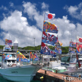 海神祭を祝う大漁旗-池間島海神祭